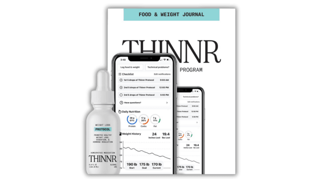 Thinnr food and weight journal